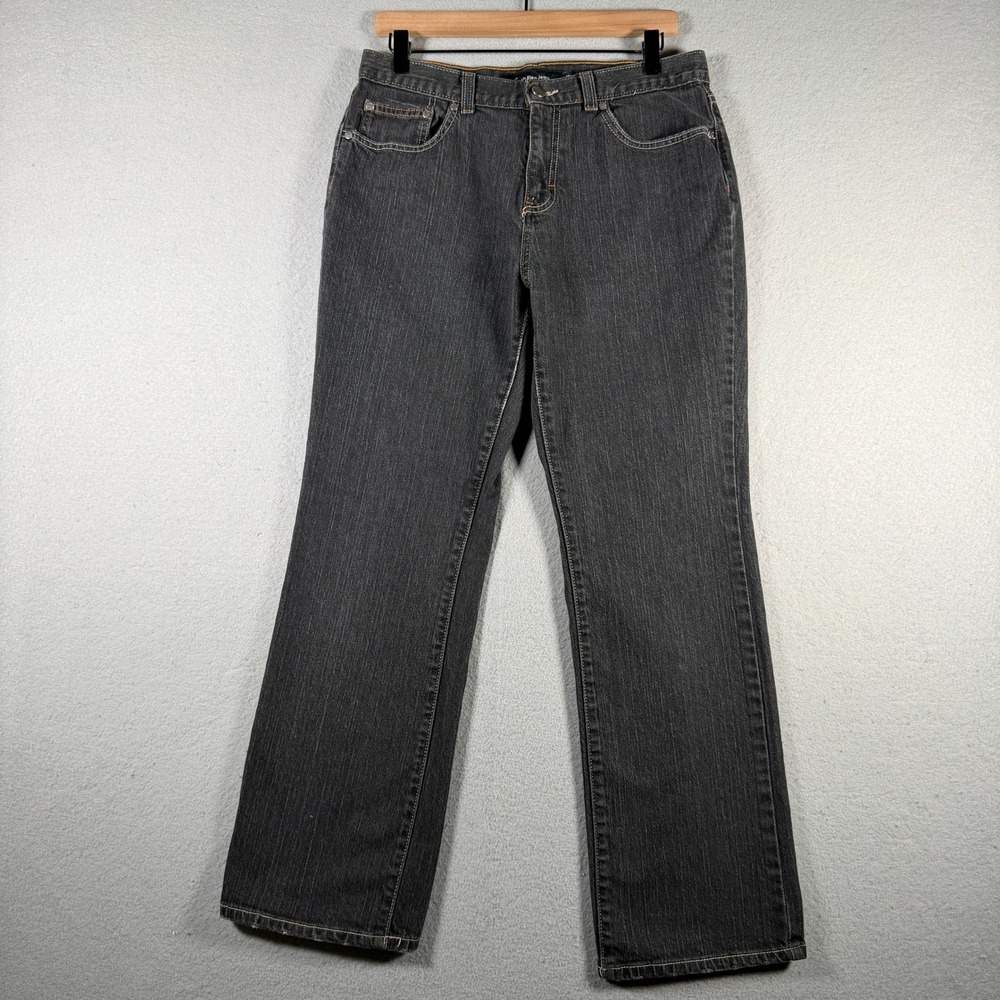 Calvin Klein Jeans Womens 12 Dark Gray Bootcut Stretch Denim WB94A21 J03646